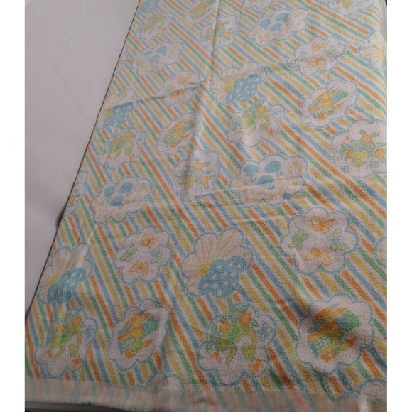 Vintage Reigel Satin Trim Baby Blanket Unicorn Magic Dragon Butterflies Castle - Picture 11 of 12